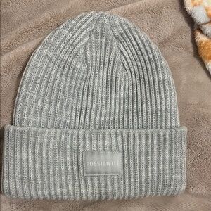H&M Gray Ribbed Beanie